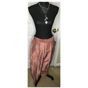 NWT LIZ CLAIBORNE COLLECTION RED CHECKERED CIGARETTE PANTS SIZE 14